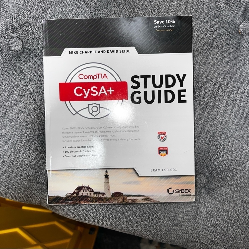 Comptia Cysa+ Study Guide: Exam Cs0-001 by Chapple, Mike; Seidl, David
